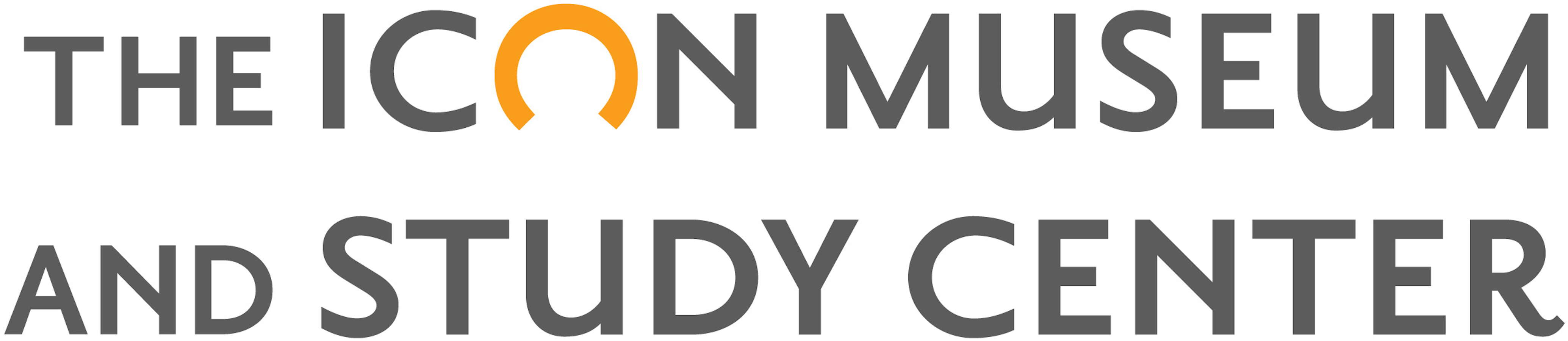 The Icon Museum and Study Center logo. The O is reminiscent of a halo.