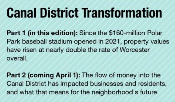 A graphic explaining this is a two part series on the Canal District
