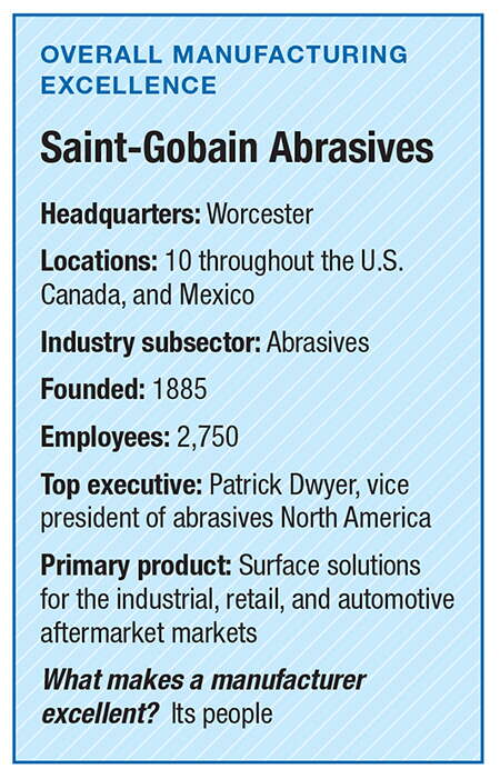 Bio box on Saint-Gobain Abrasives, winner of the Overall Manufacturing Excellence award