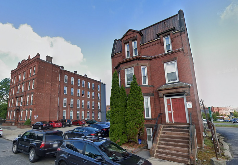 Two brick apartment buildings