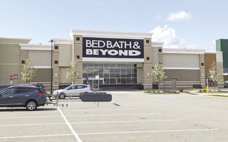 A Bed Bath & Beyond location in a largely empty parking lot