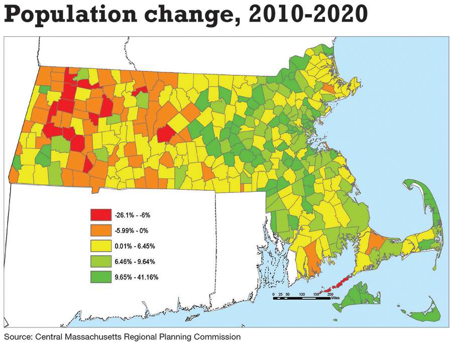 Central Mass. population growth over the past decade exceeded