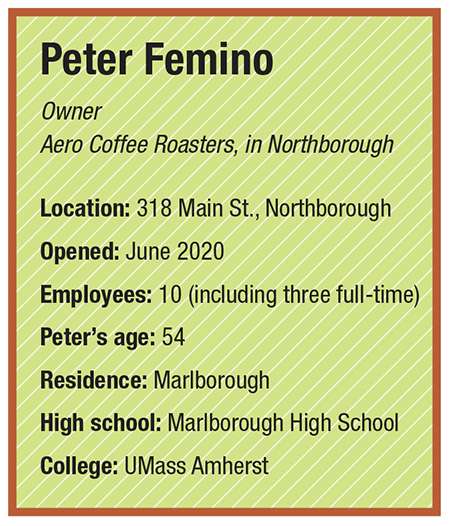 This is a bio box on Peter Femino and his Aero Coffeee Roasters.