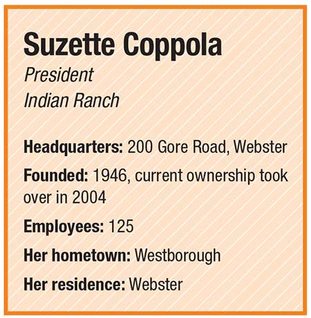 A bio box on Indian Ranch President Suzette Coppola