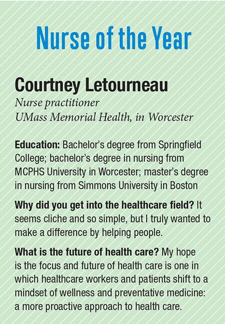 Bio box on nurse practitioner Courtney Letourneau