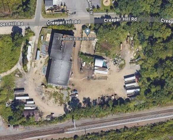 A satellite image of a building