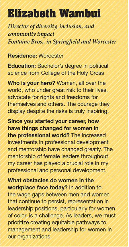 A bio box on Elizabeth Wambui