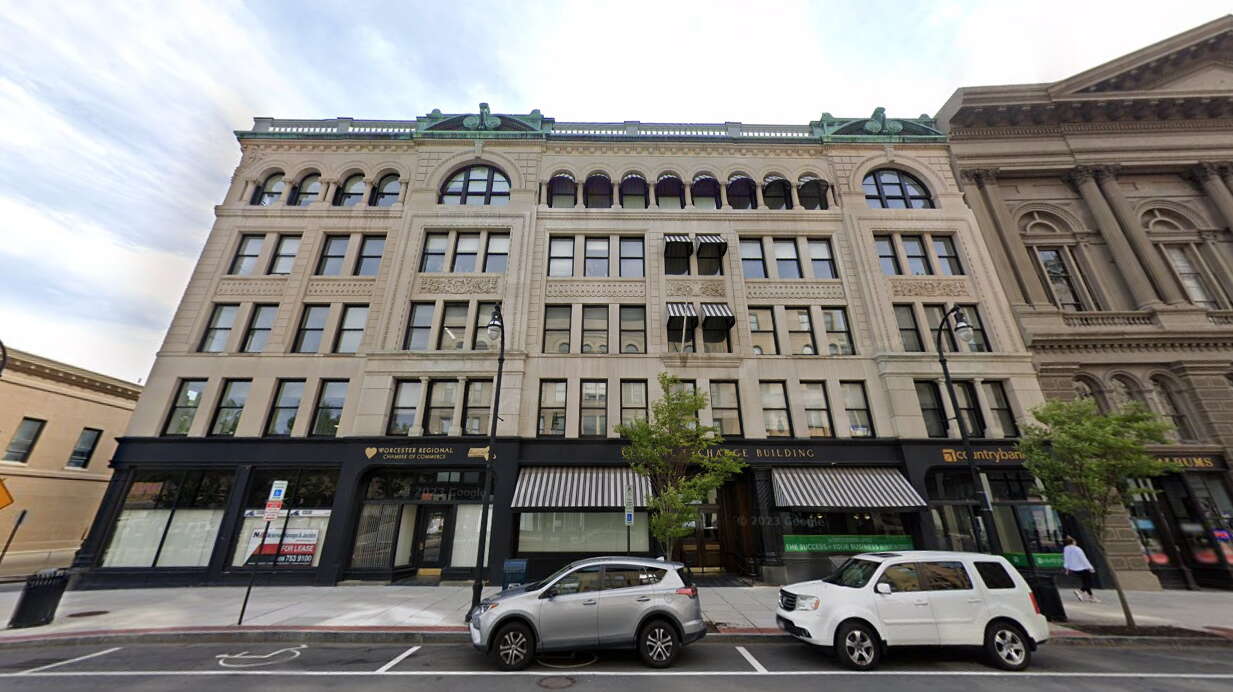 A five-story downtown building