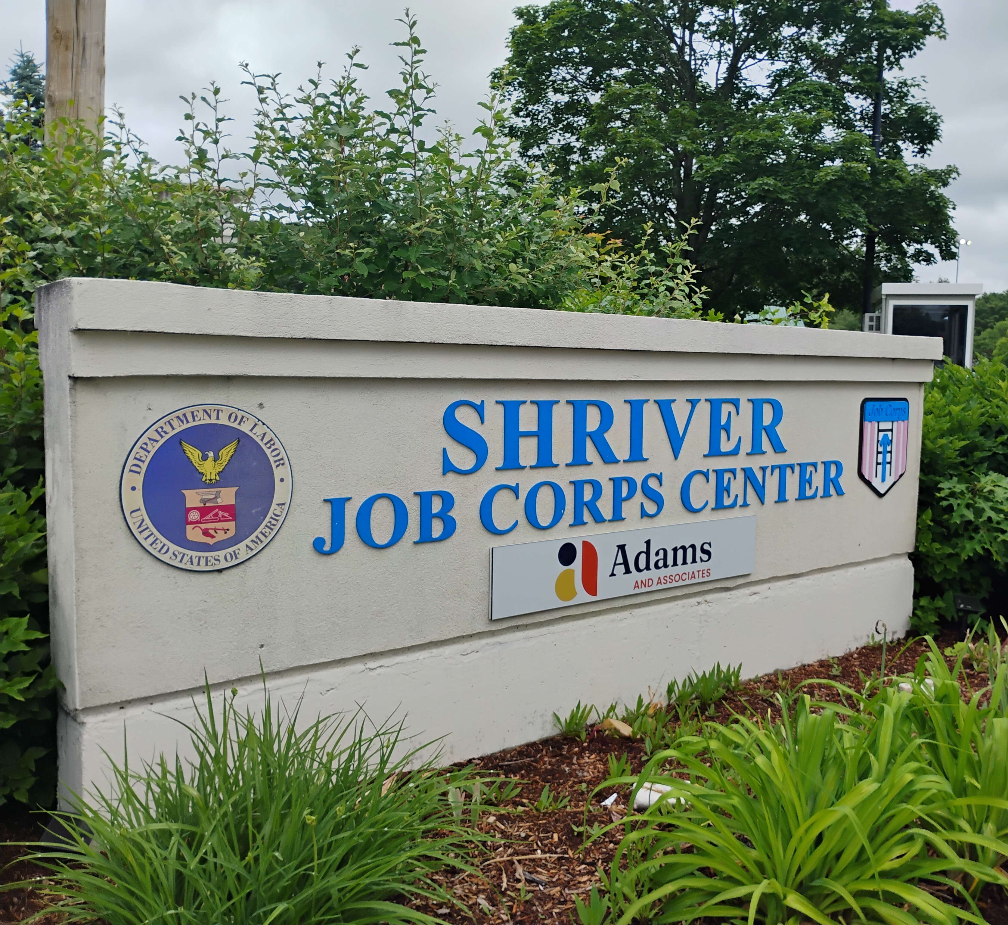 A sign for the Shriver Job Corps Center 