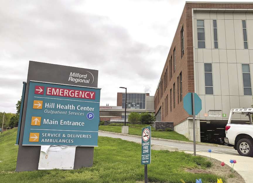 The emergency sign outside a hospital