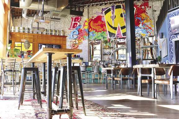 A brewery taproom