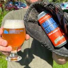 man holding beer