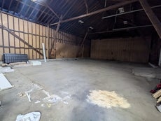 An empty garage structure