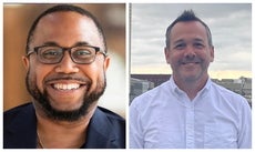 Collage of two headshots of men