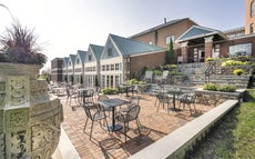 The outdoor patio of the Beechwood Hotel