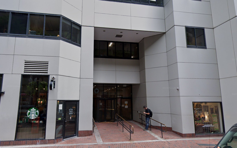 Entrance to a large office building