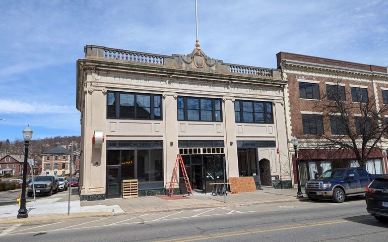 Old building with Fitchburg Gas & Electric Company written on it