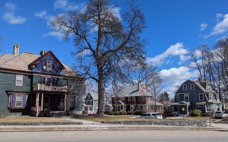 A group of older homes in Worcester