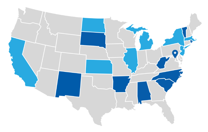 A map of the United States