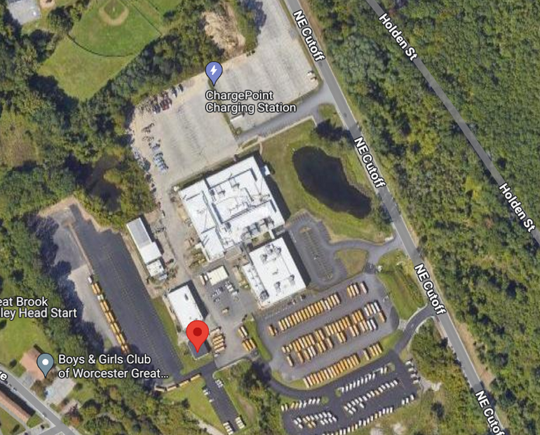 Satellite image of an industrial complex