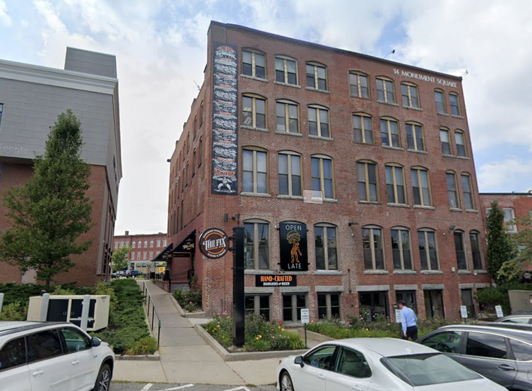 A large brick building