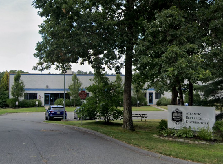 An industrial building in a suburban business park
