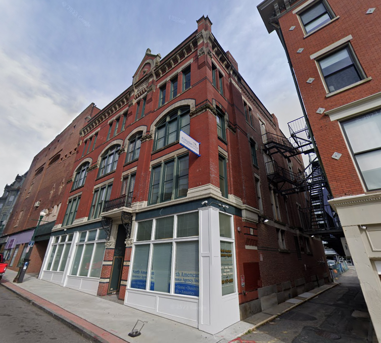 A four-story brick office building