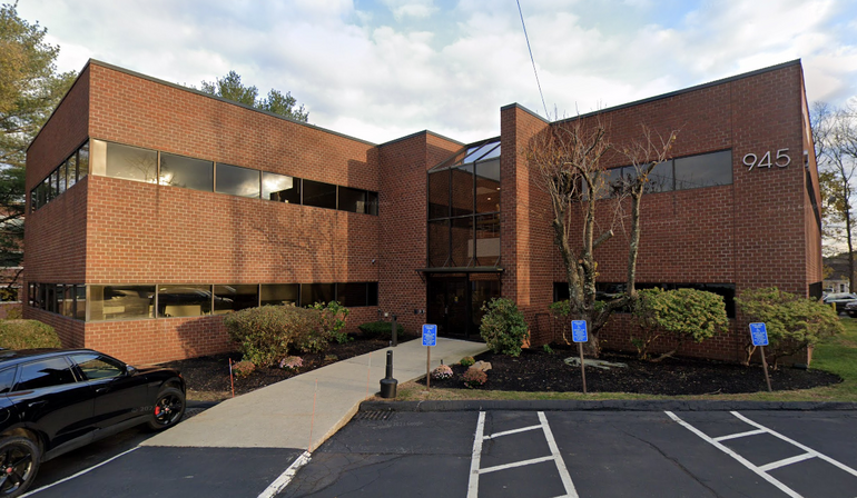 Two story brick office building