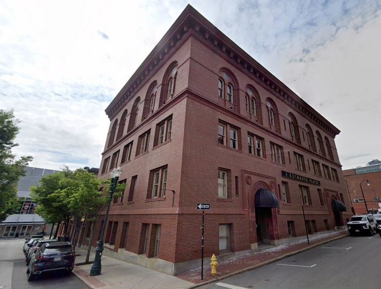 A four-story brick office building