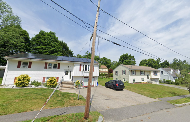 Three single-family homes in a row