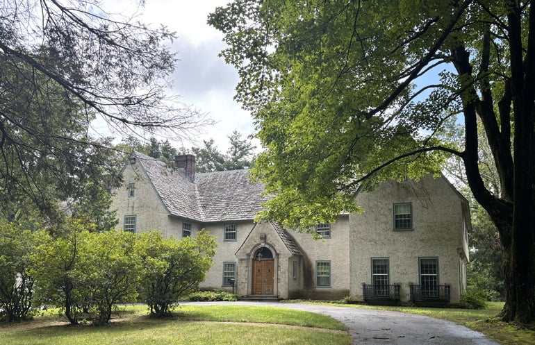 A two-story house