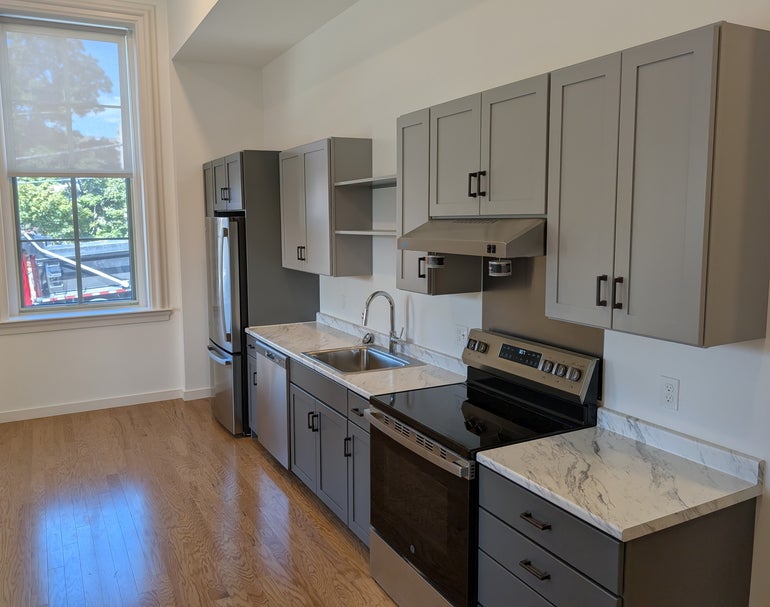 Inside of an apartment kitcehn