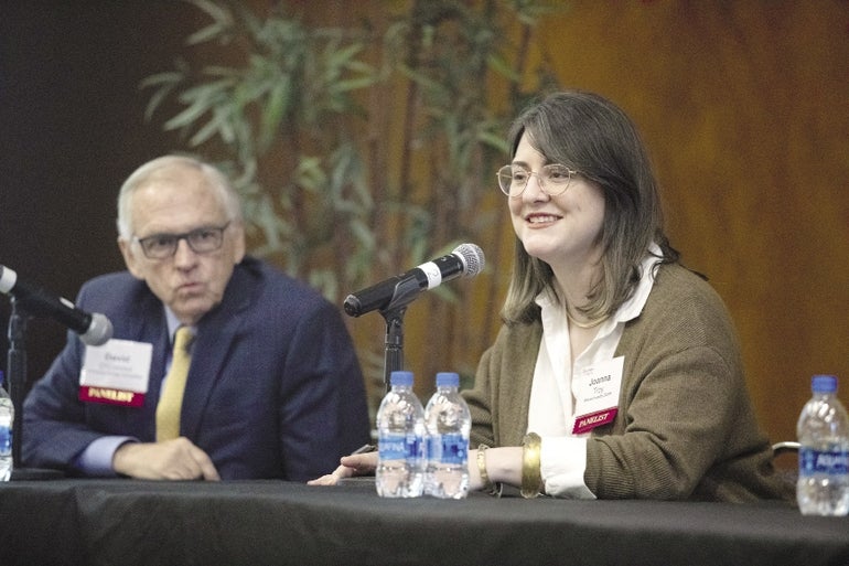 Joanna Troy and David O'Connor at the WBJ Energy Summit