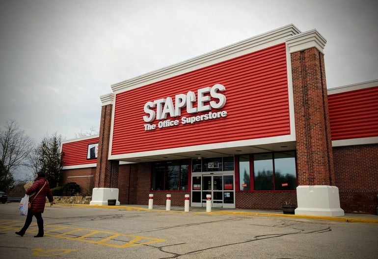 Office supply retailer Staples is closing its Framingham store