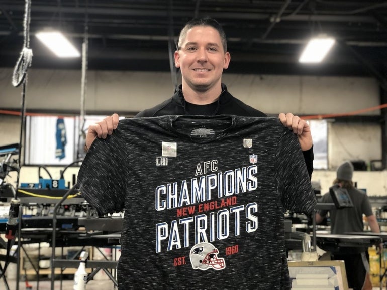 This is how your Super Bowl Champs T shirt will be ready Monday morning Worcester Business Journal